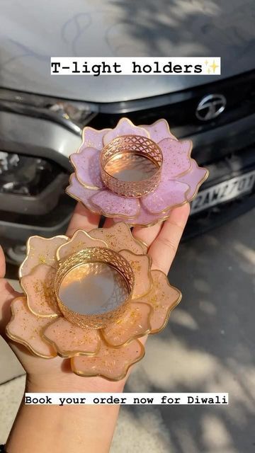 Resin t light holders with t light