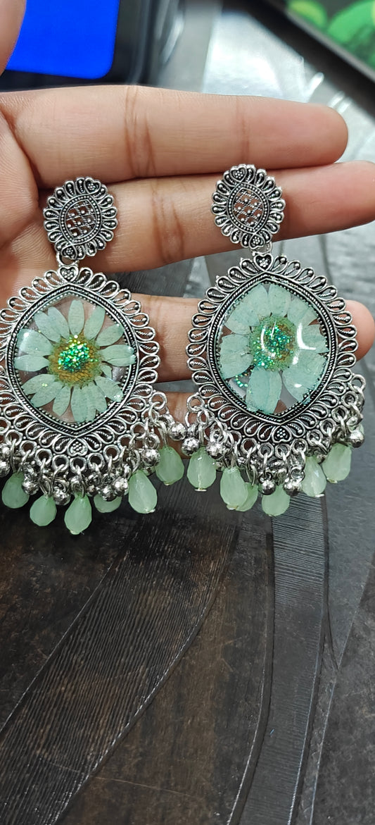 Resin floral Jhumka